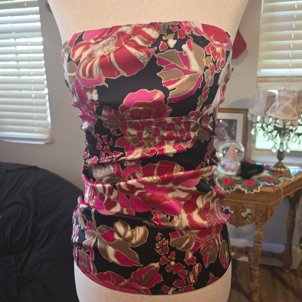 Y2k satin guess tube top